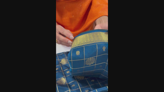 Blue Mysore Silk Saree